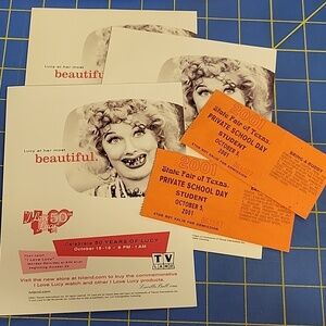 2001 State Fair of Texas I Love Lucy Exhibit Tickets & Flyers